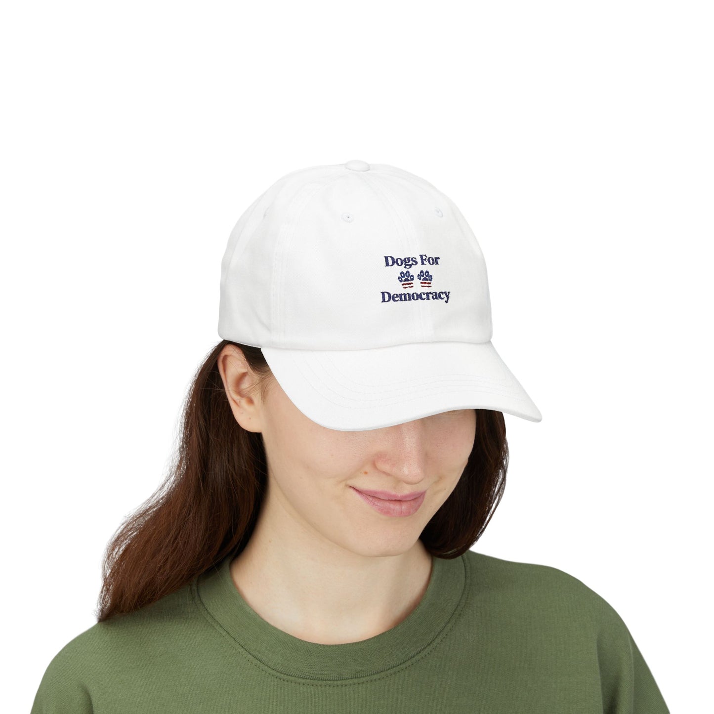 Dogs For Democracy White Baseball Cap
