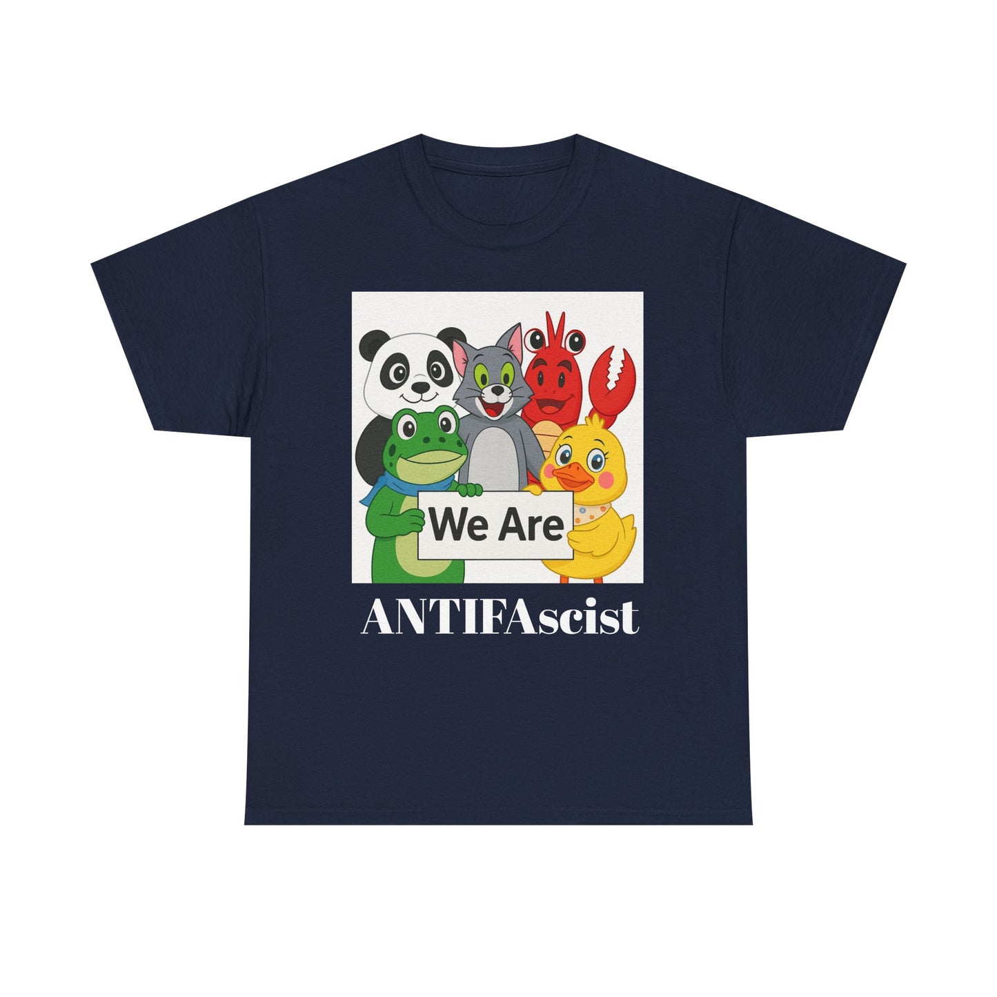 Portland Character ANTIFAscist Heavy Duty Unisex Tee Sizes Small - 5XL (5 colors)