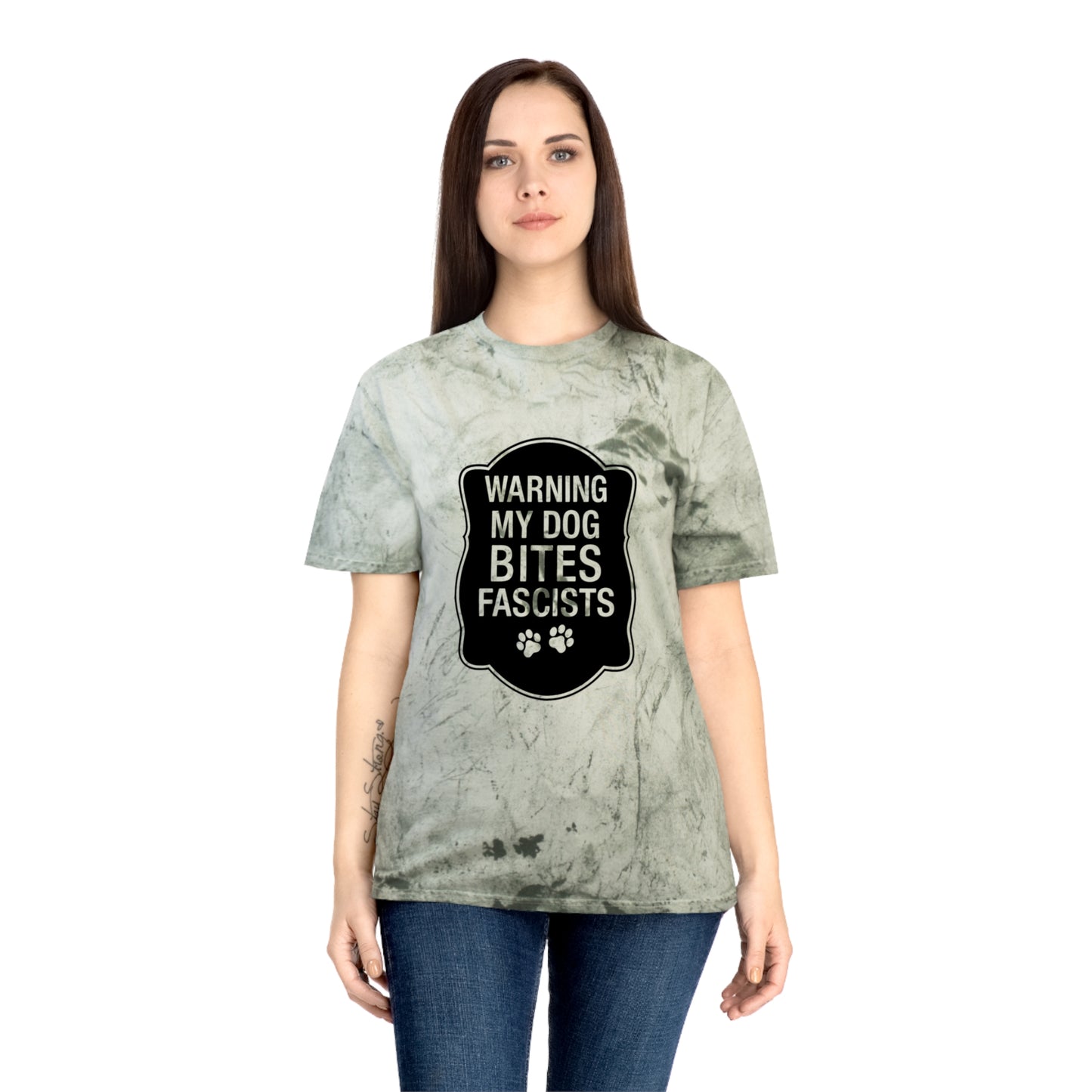 Color Blast My Dog Bites Fascists Tee Sizes Small - 3XL (4 Colors)