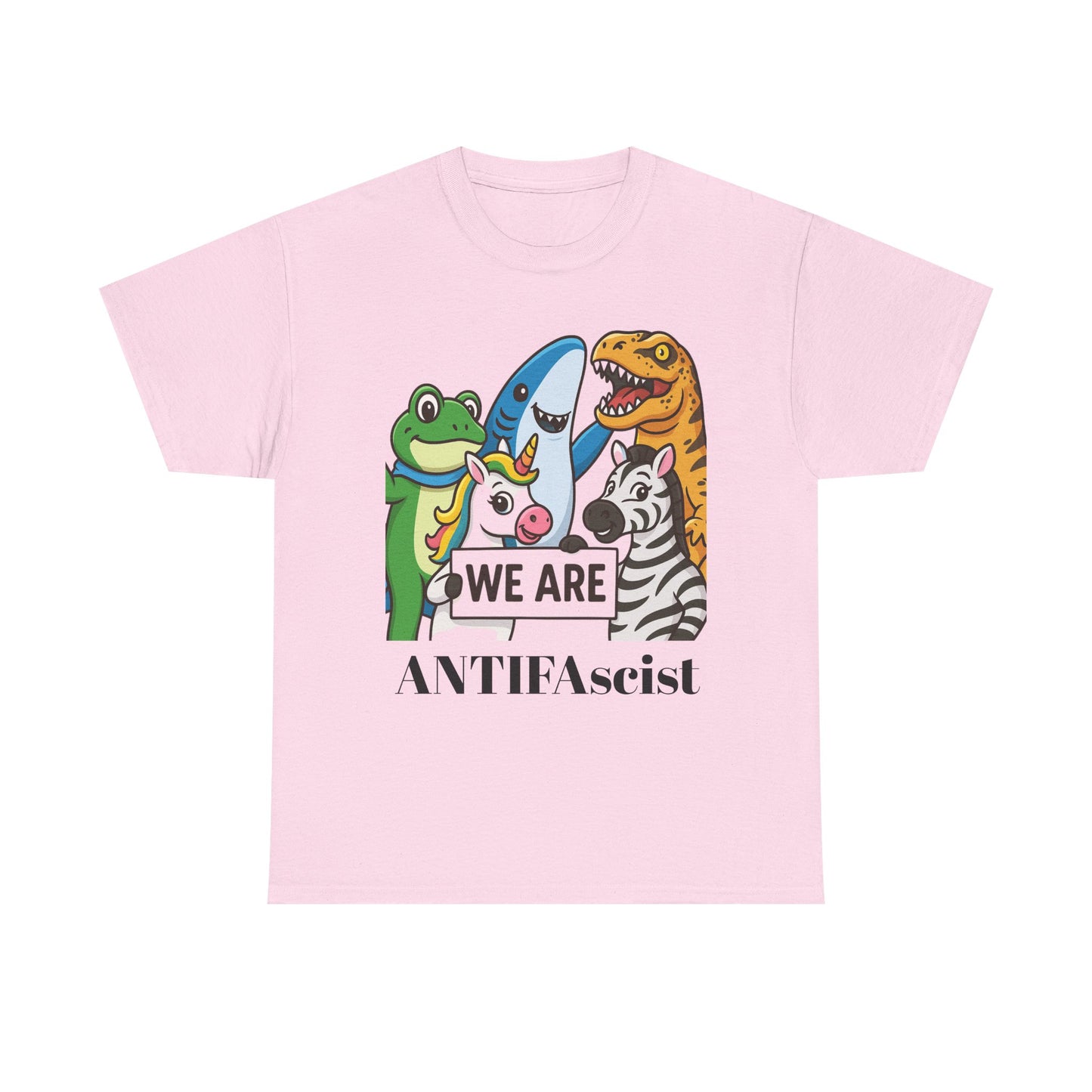 Portland Character ANTIFAscist Heavy Duty Unisex Tee Sizes Small - 5XL (4 colors)