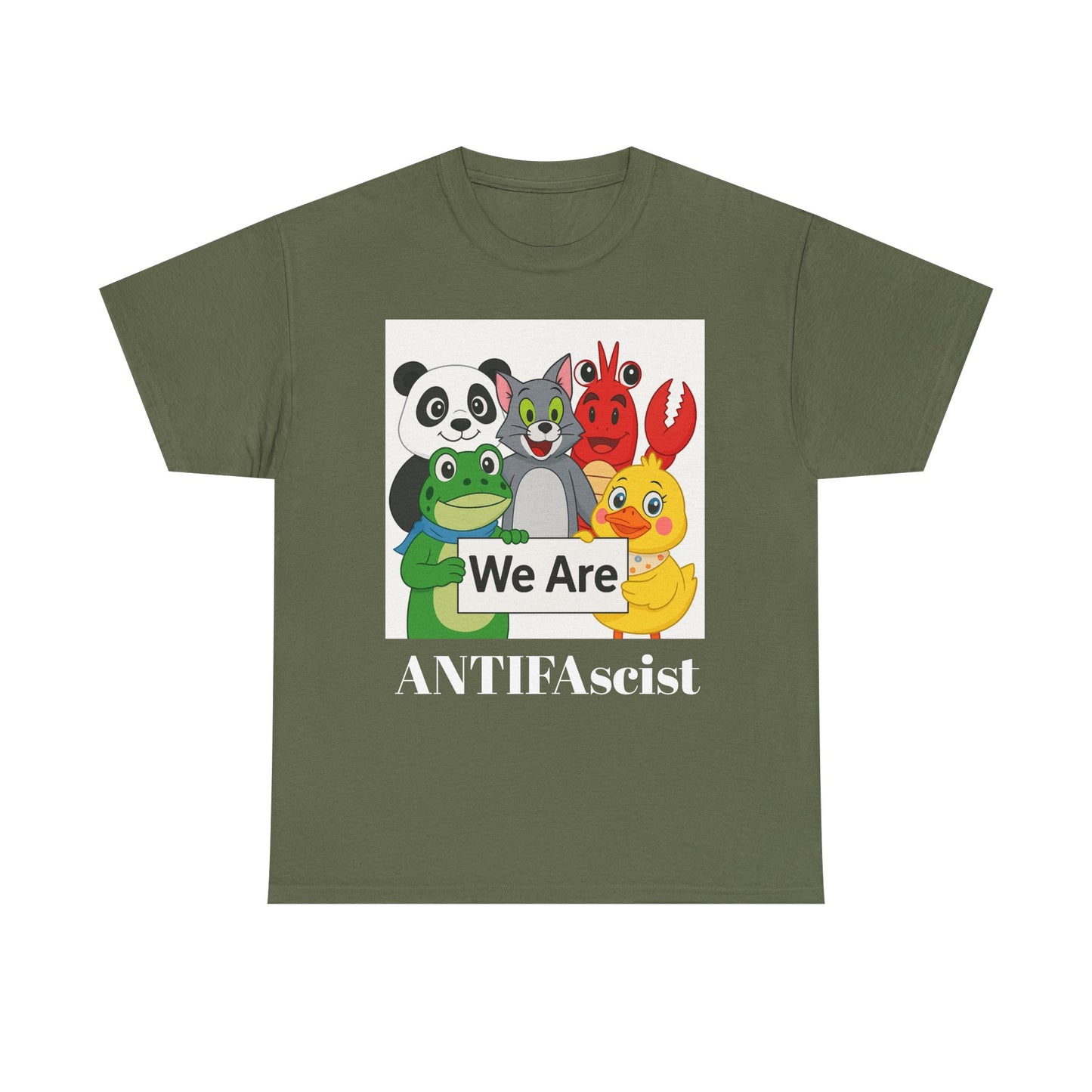 Portland Character ANTIFAscist Heavy Duty Unisex Tee Sizes Small - 5XL (5 colors)