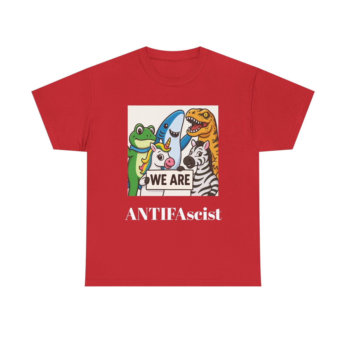 Portland Character ANTIFAscist Heavy Duty Unisex Tee Sizes Small - 5XL (5 colors)