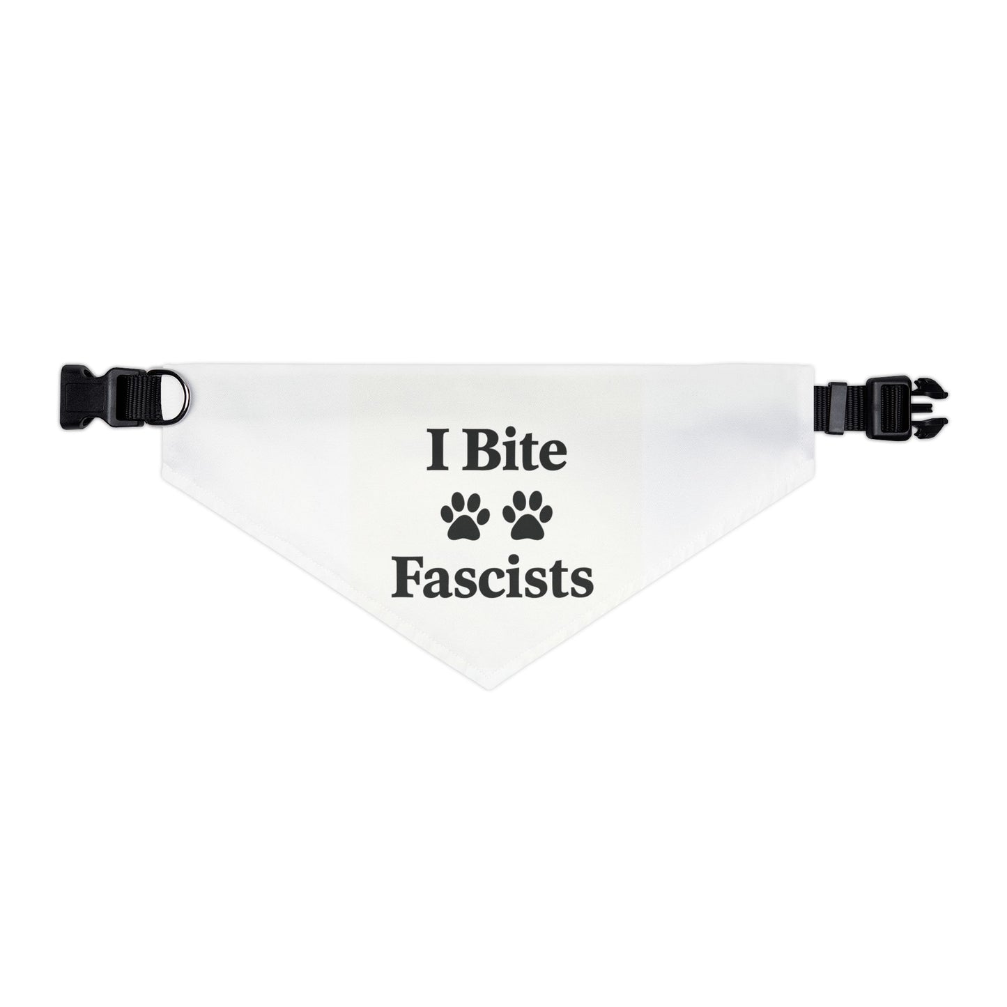 I Bite Fascists Dog Bandana and Collar