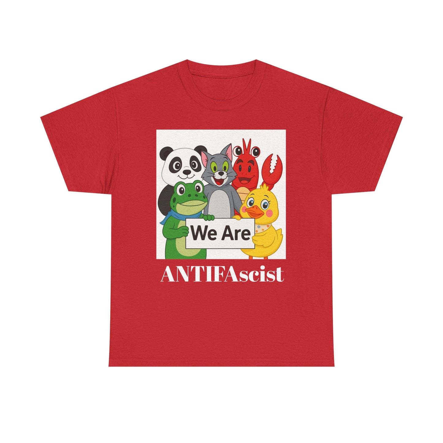 Portland Character ANTIFAscist Heavy Duty Unisex Tee Sizes Small - 5XL (5 colors)