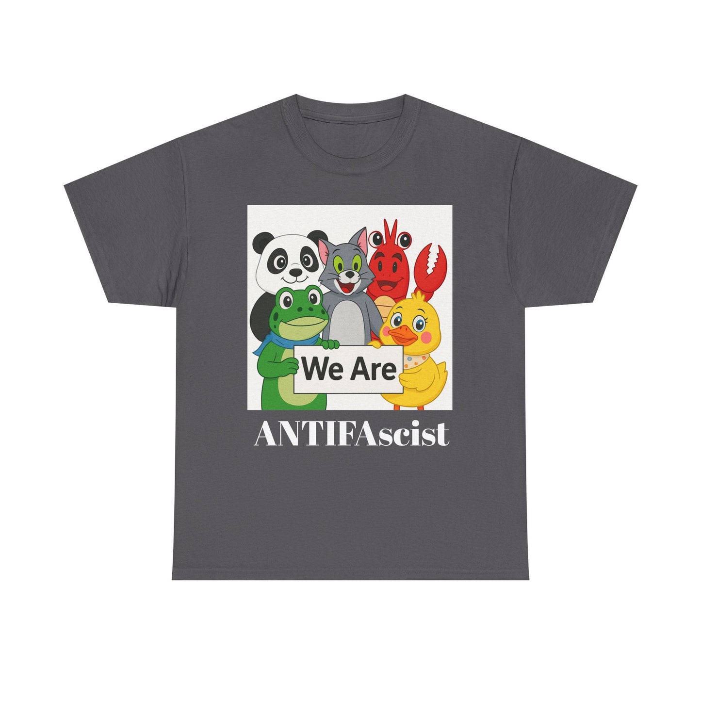 Portland Character ANTIFAscist Heavy Duty Unisex Tee Sizes Small - 5XL (5 colors)