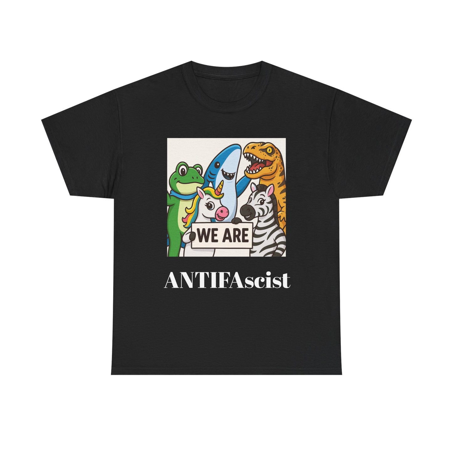 Portland Character ANTIFAscist Heavy Duty Unisex Tee Sizes Small - 5XL (5 colors)