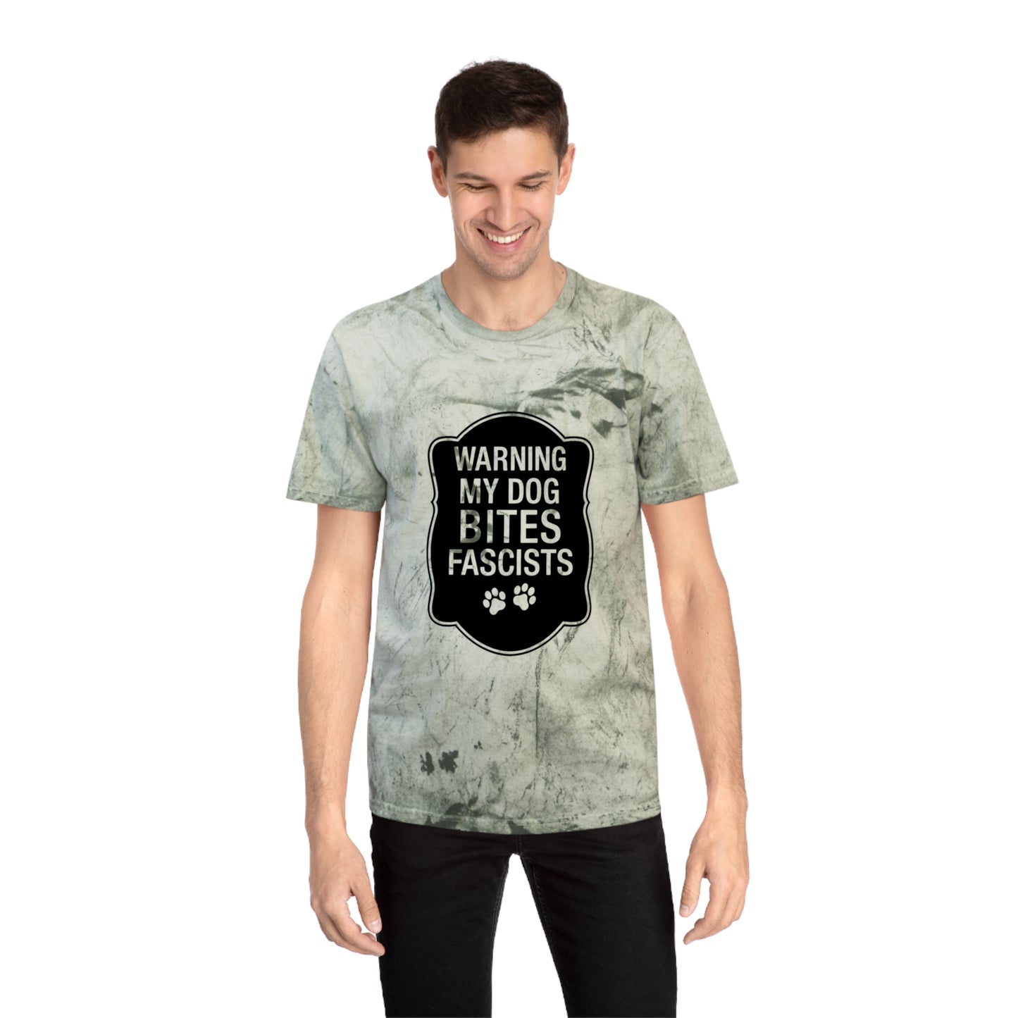 Color Blast My Dog Bites Fascists Tee Sizes Small - 3XL (4 Colors)