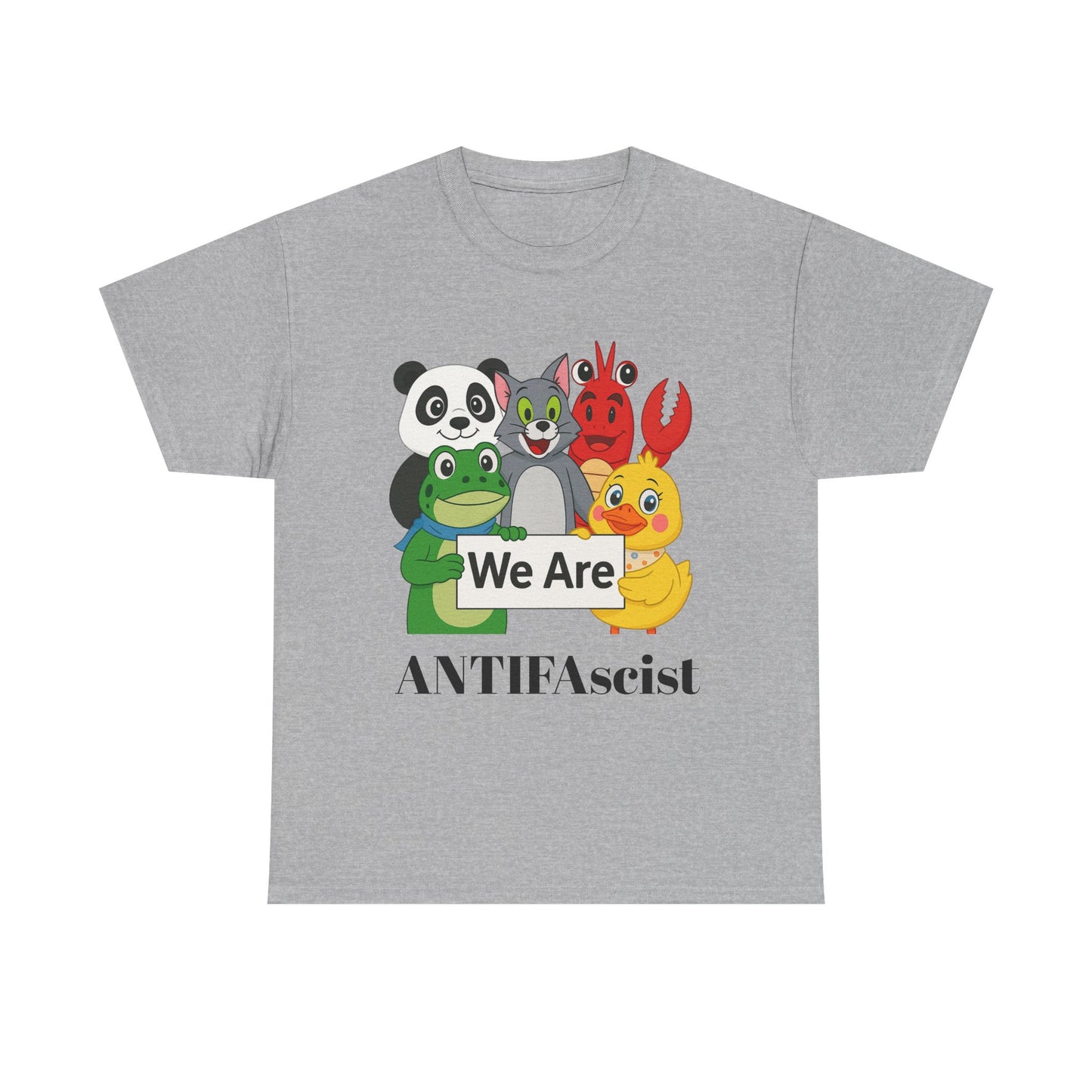 Portland Character ANTIFAscist Heavy Duty Unisex Tee Sizes Small - 5XL (4 colors)